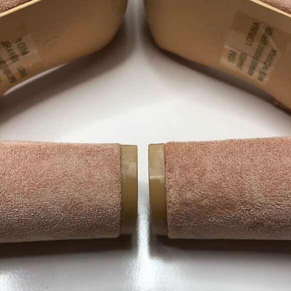 NEW Cape Robbin Lorina Suede Blush Dusty Pink Buckle Strappy Block Heels Shoes - Picture 11 of 14